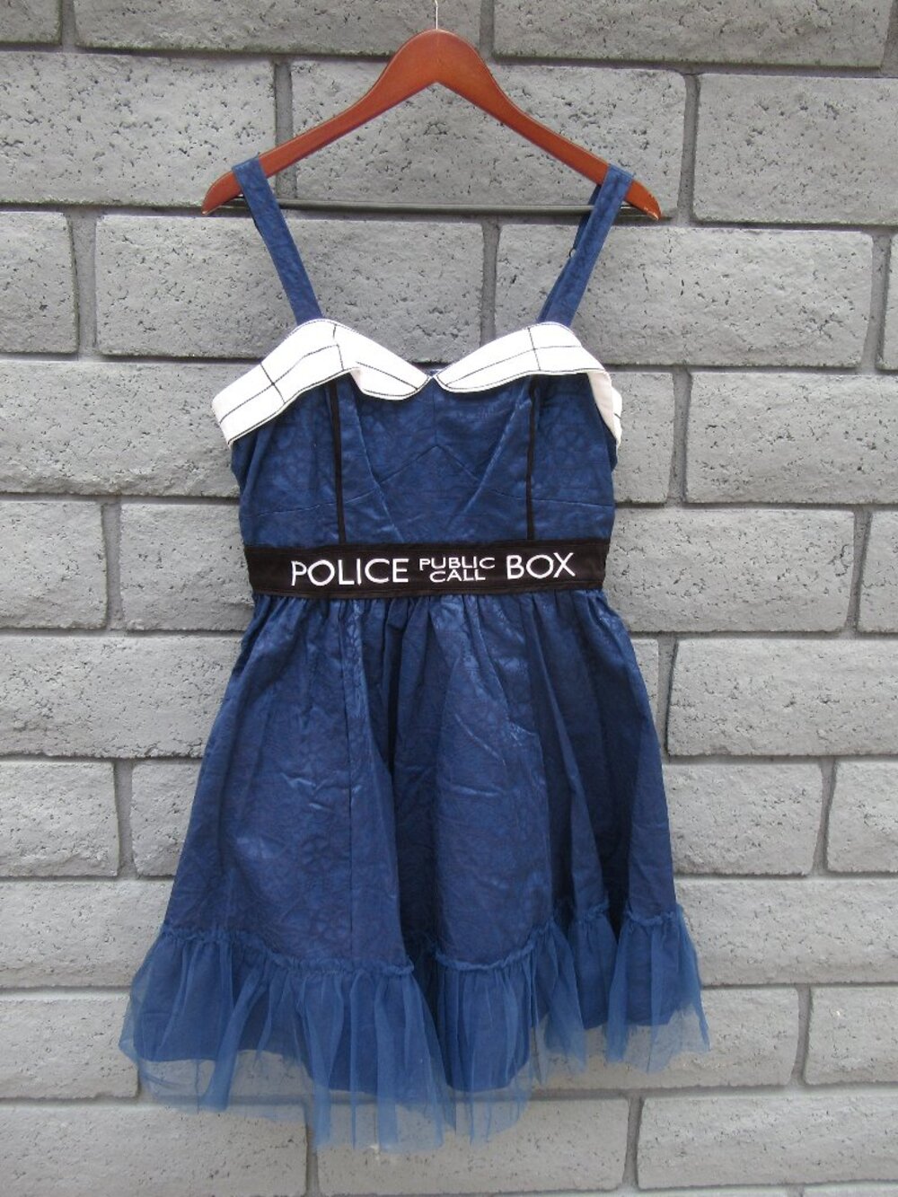 BBC Doctor Who Hot Topic TARDIS Police Box Cosplay Fit & Flare Dress Size XL
